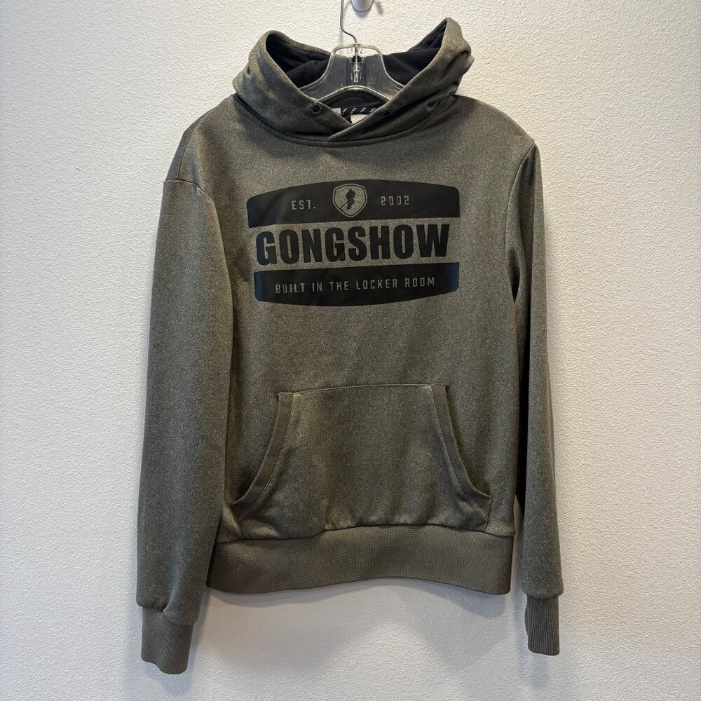 Gongshow Mens Hoodie S/P Gray Brown Hockey  Ribbed Cuff/Hem‎